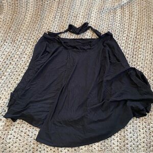 Chic Black High-Low Women's Skirt Adjustable
